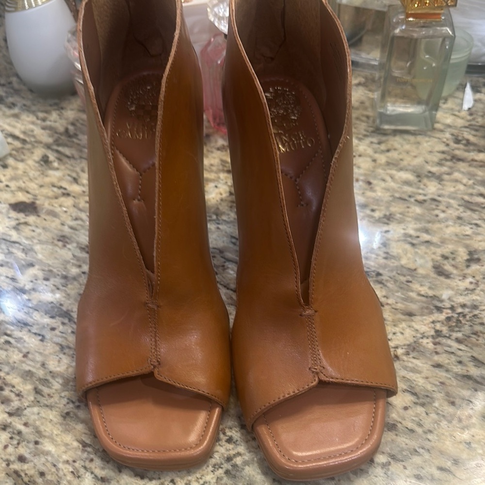 Vince Camuto Tan High Heel Booties
